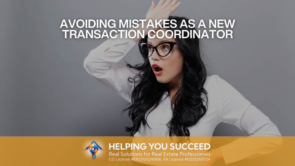 Avoiding Mistakes as a New Transaction Coordinator