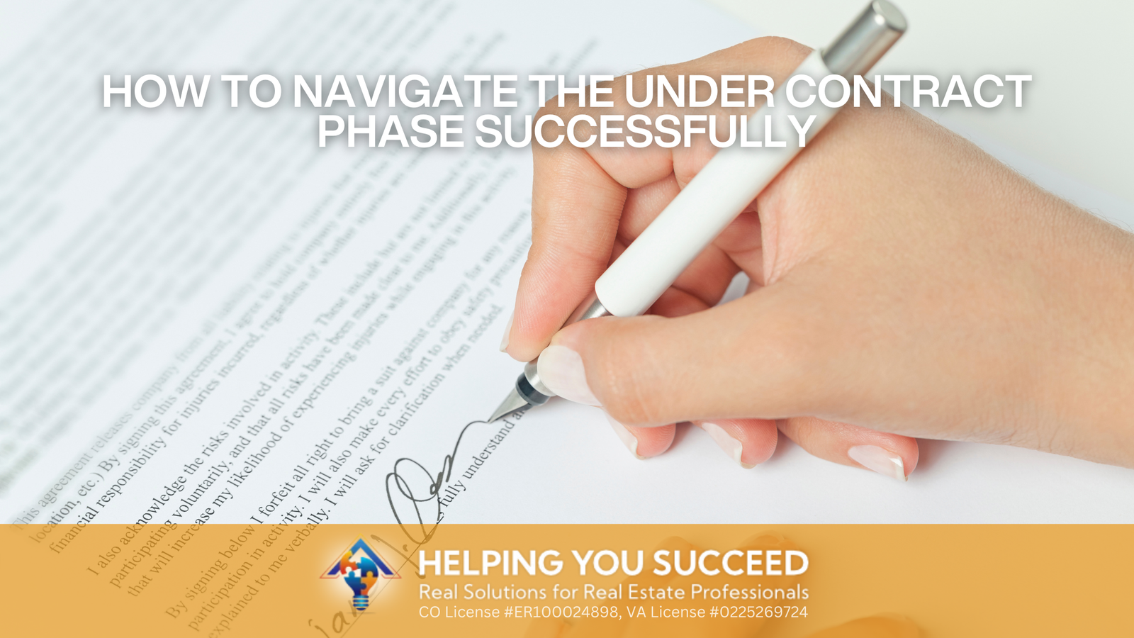 You are currently viewing How to Navigate the Under Contract Phase Successfully