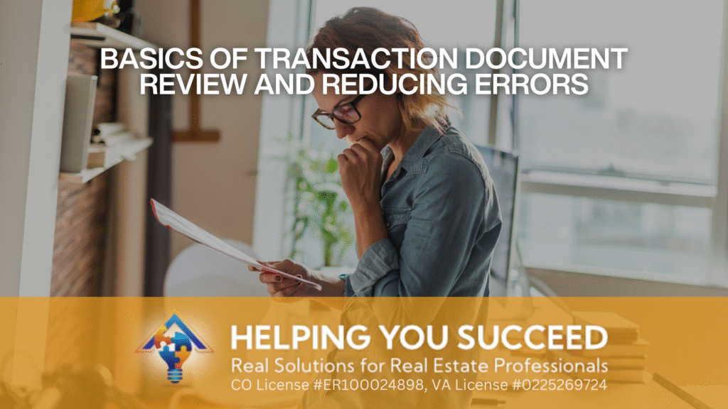 Ensure Accuracy with Transaction Document Review