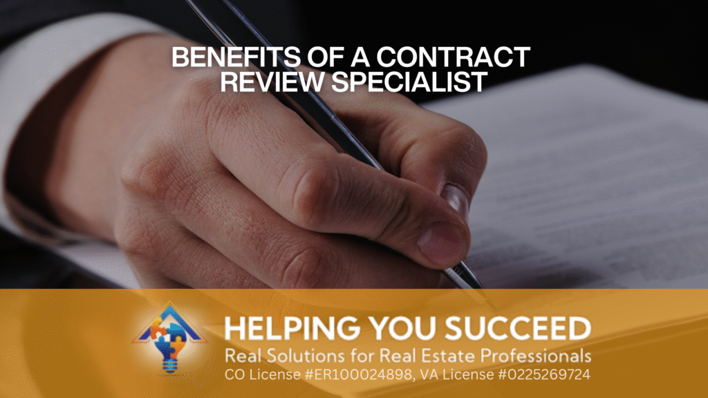 Benefits of a Contract Review Specialist
