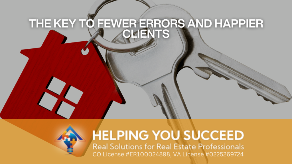 Fewer real estate transaction errors